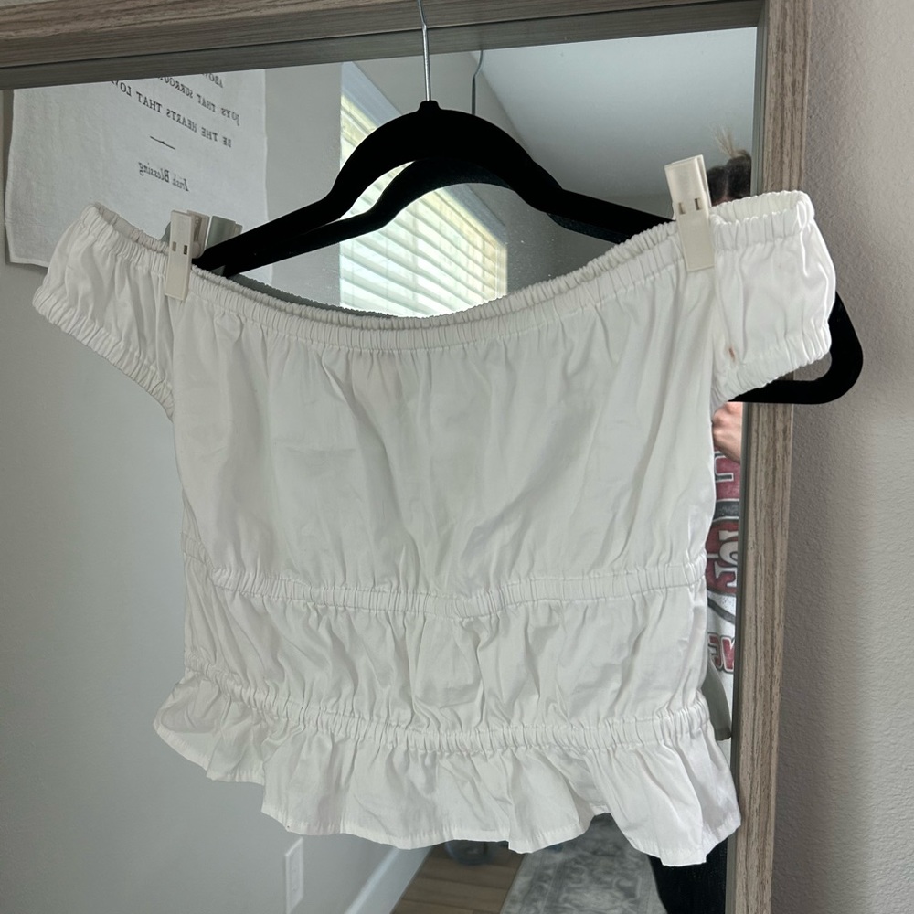 White Off the Shoulder Blouse